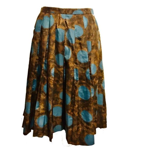 Vintage 1950s Polka Dot Abstract Swing Skirt Small - Picture 3 of 11